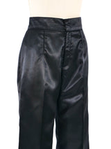 Black Satin Pantsuit Suit arcadeshops.com