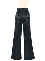 Black Satin Pantsuit Suit arcadeshops.com