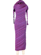 Issey Miyake Iridescent Pleated Architectural Column Dress Dress arcadeshops.com