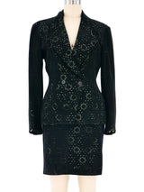 1990s Alaia Perforated Suede Suit Suit arcadeshops.com