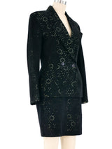 1990s Alaia Perforated Suede Suit Suit arcadeshops.com