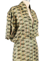 Thierry Mugler Gold Lame Mini Dress Dress arcadeshops.com