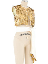 1960s Coin Fringe Cropped Vest Jacket arcadeshops.com