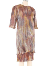 Judy Hornby Pleated Metallic Layered Dress Dress arcadeshops.com