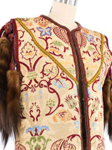 Knit Trim Suede Tassel Vest Jacket arcadeshops.com