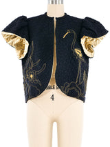 Quilted Chain Stitched Heron Sleeveless Jacket Jacket arcadeshops.com