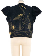 Quilted Chain Stitched Heron Sleeveless Jacket Jacket arcadeshops.com