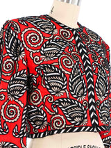 St. Martin Red Beaded Silk Jacket Jacket arcadeshops.com