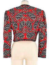 St. Martin Red Beaded Silk Jacket Jacket arcadeshops.com