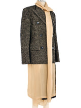 Maison Margiela Deconstructed Tweed Trench Coat Jacket arcadeshops.com