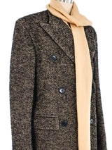 Maison Margiela Deconstructed Tweed Trench Coat Jacket arcadeshops.com