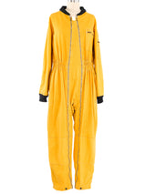 Mustard Zip Front Flight Suit Jumpsuit arcadeshops.com