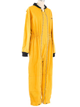 Mustard Zip Front Flight Suit Jumpsuit arcadeshops.com