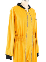 Mustard Zip Front Flight Suit Jumpsuit arcadeshops.com