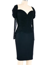 Vicky Tiel Ruched Jersey Mini Dress Dress arcadeshops.com