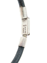Leather And Etched Sterling Silver Bracelet Jewelry arcadeshops.com
