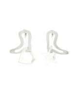 Sterling Silver Cowboy Boot Earrings Jewelry arcadeshops.com