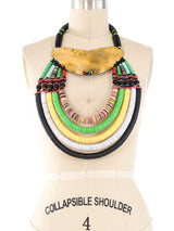 Recycled Plastic Bead Bib Necklace Jewelry arcadeshops.com