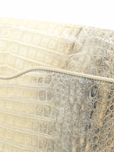 Donna Karan Oversized Crocodile Clutch Accessory arcadeshops.com