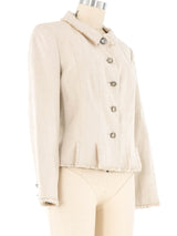 Chanel Raw Silk Jacket Jacket arcadeshops.com