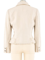 Chanel Raw Silk Jacket Jacket arcadeshops.com