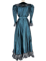 1978 Yves Saint Laurent Taffeta Ruffle Trim Ensemble Suit arcadeshops.com