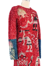 1960s Italian Custom Beaded Maxi Dress Dress arcadeshops.com