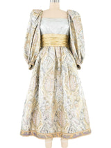 Leonard Metallic Puff Sleeve Party Dress Dress arcadeshops.com