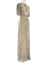Valentino Beaded Lace Gown Dress arcadeshops.com