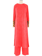 1960s Balmain Couture Jacquard Tunic and Pant Ensemble Suit arcadeshops.com
