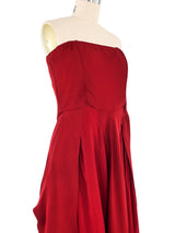 Morgane Le Fay Handkerchief Strapless Silk Dress Dress arcadeshops.com