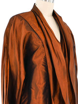 1980s Chloe Bronze Taffeta Blouse Top arcadeshops.com