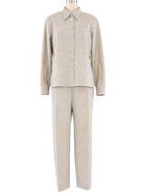 Chanel Heather Gray Pantsuit Suit arcadeshops.com