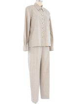 Chanel Heather Gray Pantsuit Suit arcadeshops.com