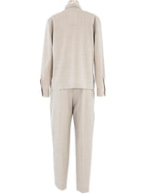Chanel Heather Gray Pantsuit Suit arcadeshops.com