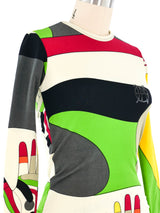 Jean Paul Gaultier Geometric Printed Top Top arcadeshops.com