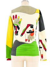 Jean Paul Gaultier Geometric Printed Top Top arcadeshops.com