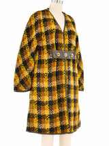Bonnie Cashin Yellow Plaid Tweed Coat Outerwear arcadeshops.com
