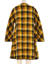 Bonnie Cashin Yellow Plaid Tweed Coat Outerwear arcadeshops.com