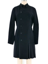 Y's Black Cotton Coat Dress Jacket arcadeshops.com