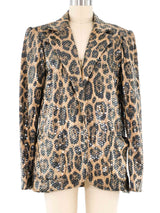 Travilla Sequin Leopard Blazer Jacket arcadeshops.com