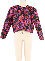 Quilted Thai Silk Floral Jacket Jacket arcadeshops.com