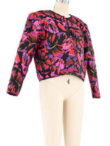 Quilted Thai Silk Floral Jacket Jacket arcadeshops.com