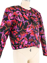 Quilted Thai Silk Floral Jacket Jacket arcadeshops.com