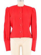David Hayes Pleated Crop Jacket Jacket arcadeshops.com