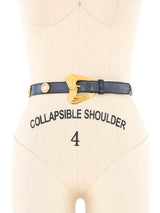 Escada Heart Studded Skinny Leather Belt Accessory arcadeshops.com