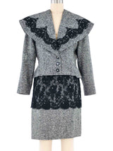 Patrick Kelly Lace Trimmed Skirt Suit Suit arcadeshops.com