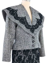 Patrick Kelly Lace Trimmed Skirt Suit Suit arcadeshops.com