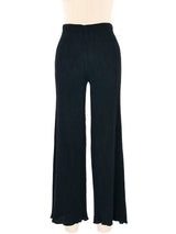 Issey Miyake Black Plisse Pleated Pant Ensemble Suit arcadeshops.com