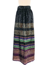 1970s Sequined Maxi Skirt Bottom arcadeshops.com